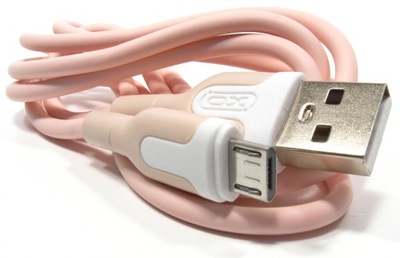 XO kabel przewód Micro USB typ-B różowy 1m 2.1A