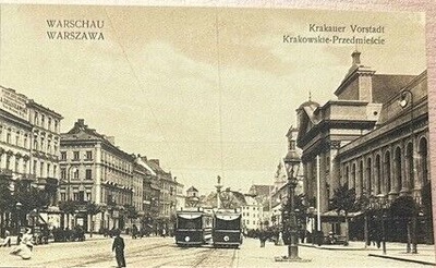 Warszawa Krakowskie Przedmieście 1915r.