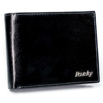 Piękny duży portfel męski ze skóry licowej Rovick