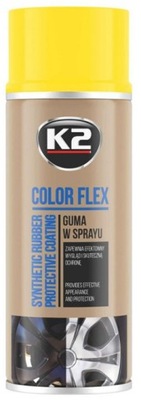 K2 COLOR FLEX GUMA W SPRAYU ŻÓŁTY 400 ML