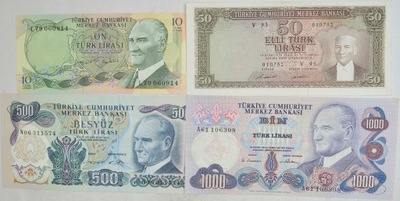 7.hc.Zest.Turcja, Banknoty szt.4, St.1-