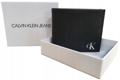 Calvin Klein Jeans portfel męski skóra naturalna czarny