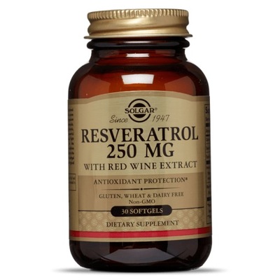 SOLGAR RESWERATROL 250MG 30K RESVERATROL SERCE