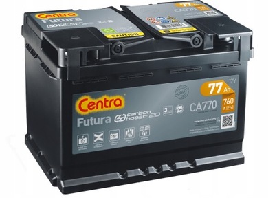 АКУМУЛЯТОР CENTRA CA770 12V 77AH 760A P+