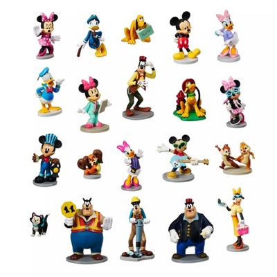 ZESTAW 20 figurek Disney'a Myszka Miki Minnie Pluto Pit Goofy Donald Daisy