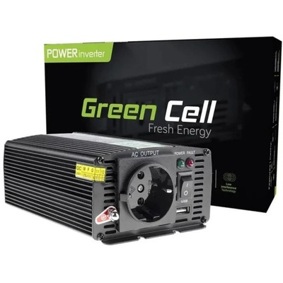 PRZETWORNICA NAPIĘCIA INWERTER Green Cell 12V -> 230V 300W/600W