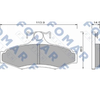 FOMAR FO 666181 КОЛОДКИ ГАЛЬМІВНІ OE: 96245179 , 96253368