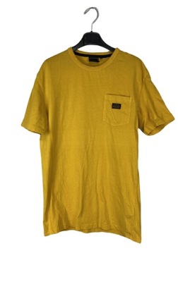 Superdry Żółty T-Shirt Męski Z Kieszonką
