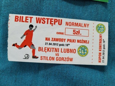 bilet Błękitni Lubno - Stilon Gorzów