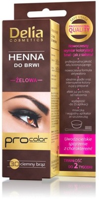 Delia Cosmetics Henna do brwi żelowa 3.0 ciemno br