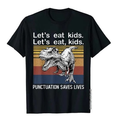 Koszulka Let's Eat Kids Punctuation Saves Lives Funny Grammar T-Shirt