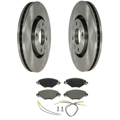 Тормозные диски тормозные + тормозные колодки перед citroen c5 i ii 283mm фото №1