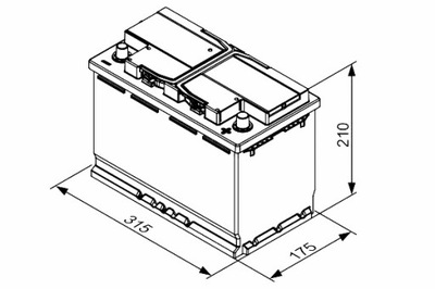 BOSCH AKUMULIATORIUS 12V 100AH 720A T3 P + 1 315X175X210 B03 PALEIDIMO 