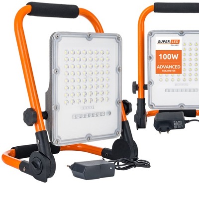 HALÓGENO DIODO LUMINOSO LED EN FUNCIONAMIENTO BUDOWLANY 100W NASWIETLACZ TRANSPORTABLE BATERÍA PREMIUM  