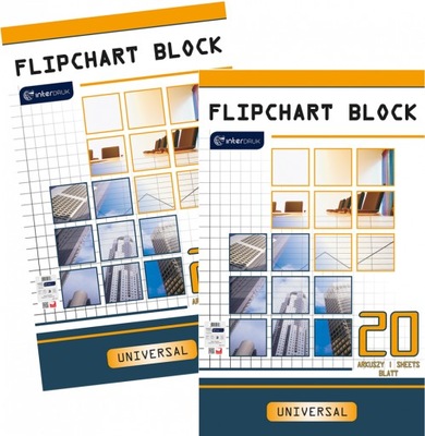 Blok do flipchartów 100-64cm w kratkę 20 kart x2