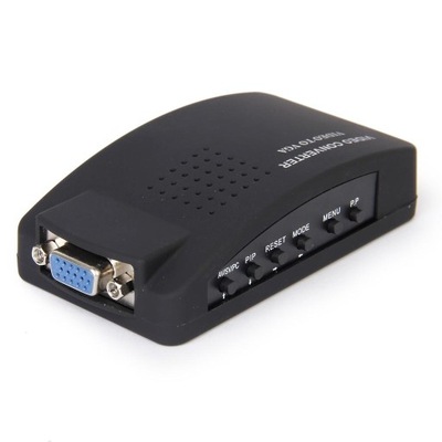 Adapter Composite S-Video AV Converter na VGA z gniazdem EU