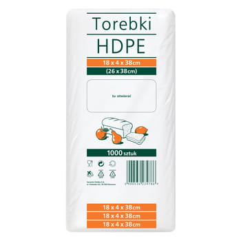 Torebki spożywcze HDP 18x4x35cm 26x35cm Sarantis 1