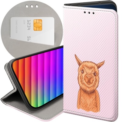 ETUI Z KLAPKĄ DO SAMSUNG GALAXY J3 2017 WZORY LAMA ALPAKA ANDY FUTERAŁ CASE