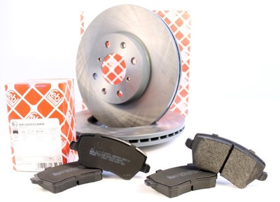 Febi гальмівні диски + гальмівні колодки перед renault clio iii modus фото №1