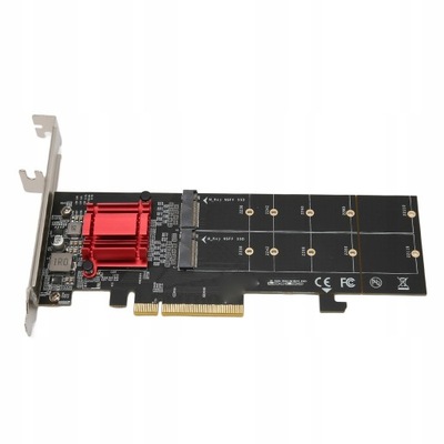 Podwójny adapter M.2 PCIe NVMe z funkcją