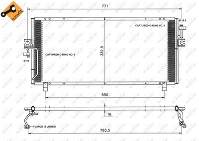 CONDENSADOR DE ACONDICIONADOR NISSAN PRIMERA 96- NRF35195  