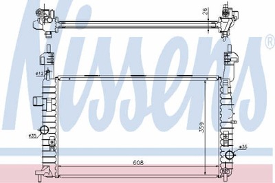 RADUADOR DE AGUA NISSENS 63087A  