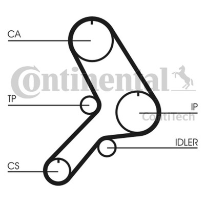 ENGRANAJE DE DISTRIBUCIÓN KIT CT611K1 CONTINENTAL CTAM CON CONTINENTAL CT611K1 JUEGO CORREA  