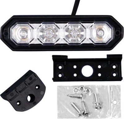 LAMPA OSTRZEGAWCZA STROBOSKOP 4 BŁYSKI NIEBIESKA