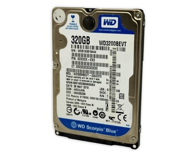 Dysk HDD 320 GB WD 2.5" WD3200BEVT
