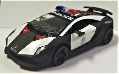 Auto metalowe Lamborghini Policja scala 1:36