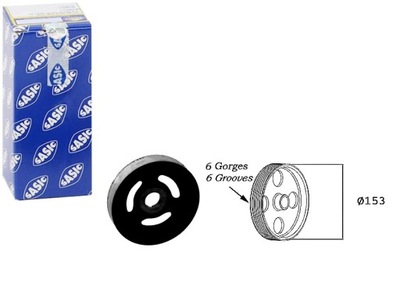 Sasic 2150004 шків, wał колінчастий фото №1