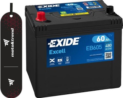 АКУМУЛЯТОР EXIDE EXCELL L+ 60AH/480A EB605