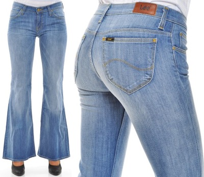 LEE spodnie BLUE jeans regular FLARE _ W26 L33