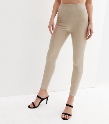 NEW LOOK LEGGINSY DAMSKIE BEŻOWE WSUWANE 36 1VAH