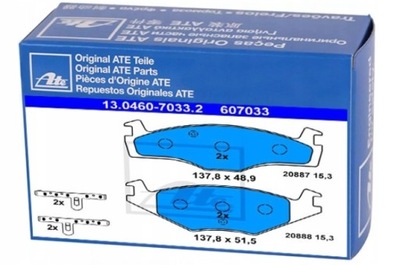 КОЛОДКИ ТОРМОЗНЫЕ ATE DO VW JETTA II 1.8