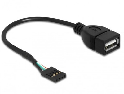 Kabel USB Delock 83291 czarny 0,2 m