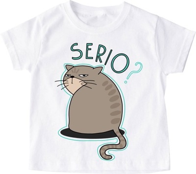 Koszulka dla dziewczynki chłopca z kotem roz 152