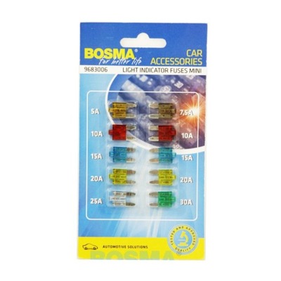 Запобіжники płytkowe mini 10szt фото №1