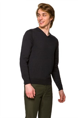 Sweter Męski Antracytowy Lancerto Robin XL
