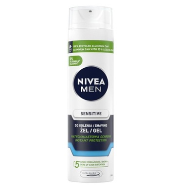 Nivea Men Sensitive 200ml łagodzący żel do golenia