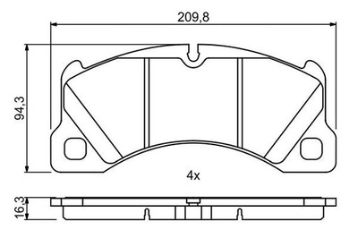 BOSCH 0 986 494 787 PADS BRAKE  