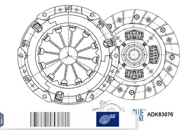 BLUE PRINT JUEGO CONJUNTO DE EMBRAGUE Z COJINETE FIAT SEDICI SUZUKI SX4 1.5 1.6  