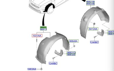 Підкрилок правий перед kia proceed 20-25 фото №1
