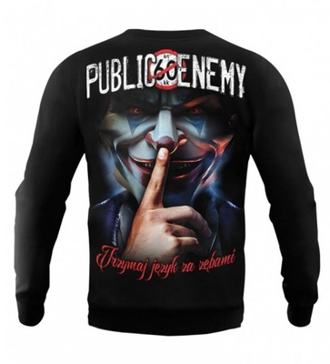 Bluza Public Enemy Trzymaj Język Za Zębami anty 60 bez kaptura - XXL