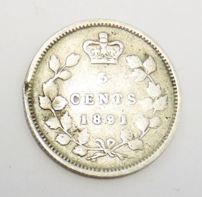 KANADA 5 cents 1891