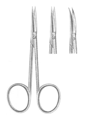 Nożyczki okulistyczne typ Iris 11cm - zagięte