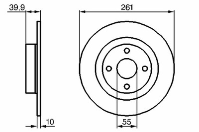 BOSCH DISKAI STABDŽIŲ 2SZT. GAL. MAZDA 323 F VI 323 S VI 1.6-2.0D 