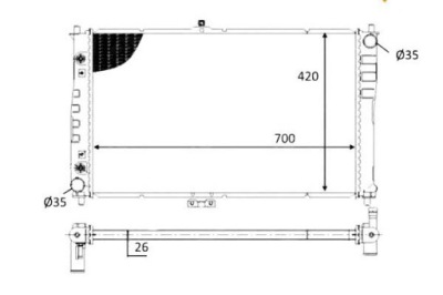 Nrf радіатор двигуна kia carnival i, carnival ii фото №1