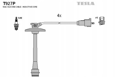 TESLA BLATNÁ T927P KOMPLEKTAS LAIDŲ UŽDEGIMO 