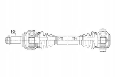 Привідний вал задня задня права bmw x1 2009- фото №1